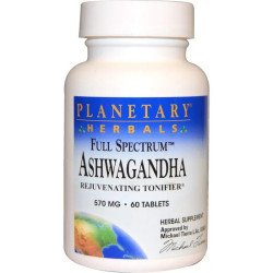Ашваганда 570 мг, Planetary Herbals Ashwagandha, 60 таблеток