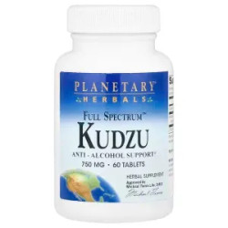Кудзу 1500 мг, Full Spectrum™ Kudzu Planetary Herbals, полный спектр, 60 таблеток, 750 мг в таблетке