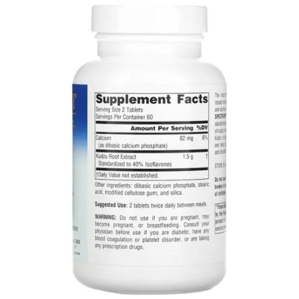Кудзу, повний спектр, Kudzu, Planetary Herbals, 1500 мг, 120 таблеток (750 мг в таблетці)
