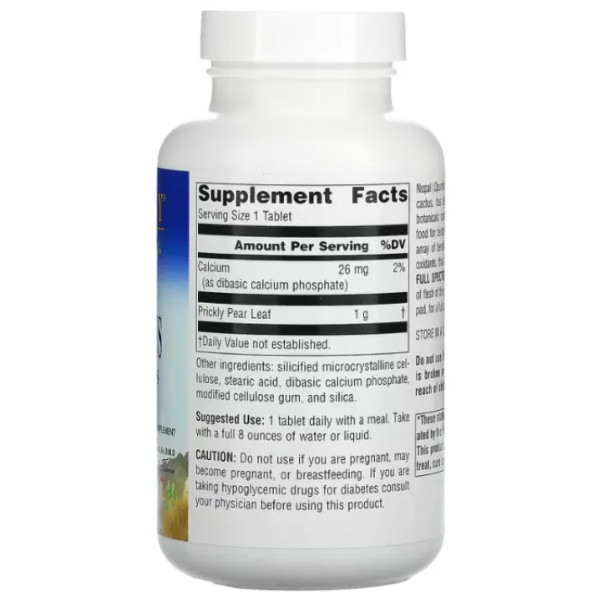 Нопал кактус, Nopal Cactus, Planetary Herbals, 1000 мг, 120 таблеток