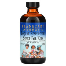 Сироп для детей, Planetary Herbals Loquat Respiratory, при респираторных заболеваниях, 236,56 мл