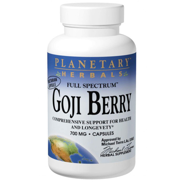 Екстракт Годжі, Goji Berry, Planetary Herbals, 700 мг, 180 капсул