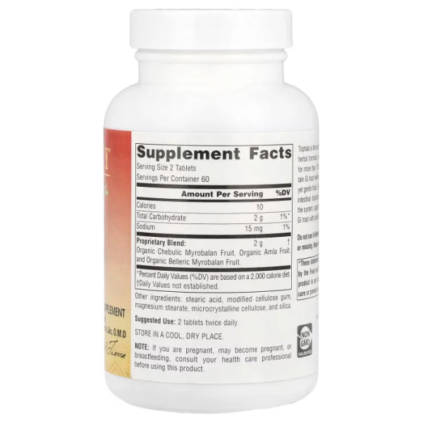 Трифала, Ayurvedics Triphala, Planetary Herbals, аюрведическая, золотиста, 1000 мг, 120 таблеток