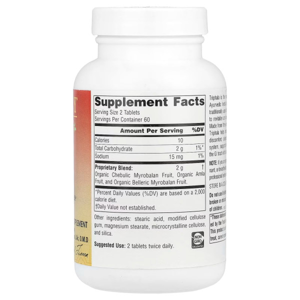 Трифала, Triphala Gold, Planetary Herbals, аюрведическая, золотиста, 1000 мг, 120 таблеток