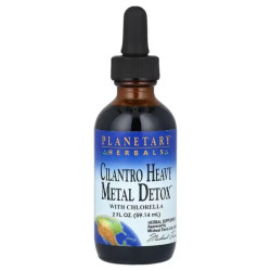 Детокс від важких металів, Planetary Herbals Cilantro Heavy Metal Detox With Chlorella, з хлорелою 59.14 мл
