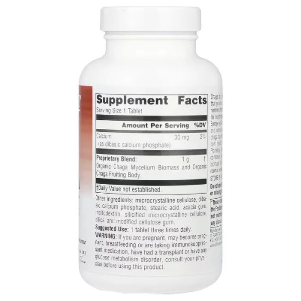 Чага, Full Spectrum Chaga, Planetary Herbals, 1000 мг, 120 таблеток