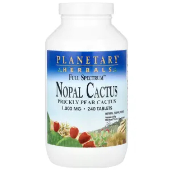 Нопал кактус, Nopal Cactus, Planetary Herbals, 1000 мг, 240 таблеток