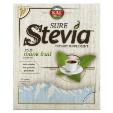 Стевія, KAL Pure Stevia, 100 пакетів, 100 г