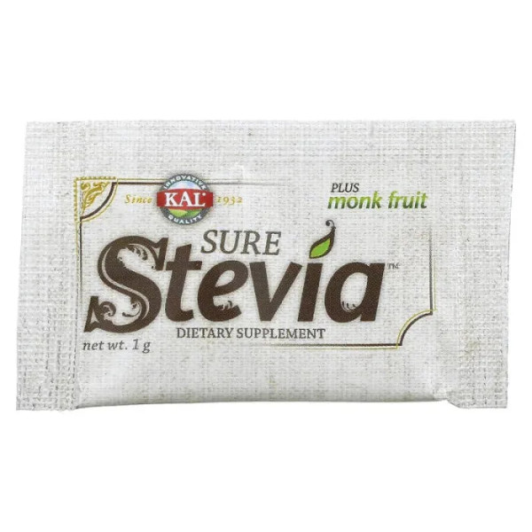 Стевія, Pure Stevia, KAL, 100 пакетів, 100 г