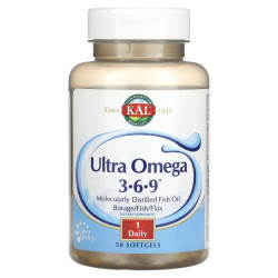 Омега 3-6-9, KAL Ultra Omega 3-6-9, 50 гелевих капсул