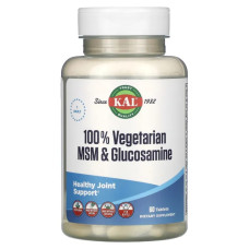 ЧСЧ з глюкозаміном, KAL MSM & Glucosamine, 100% вегетаріанський, 60 таблеток