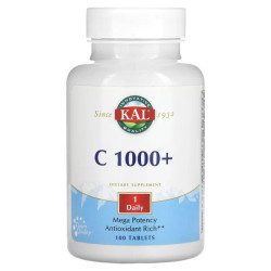 Вітамін C 1000 мг, KAL Vitamin C плюс, 100 таблеток