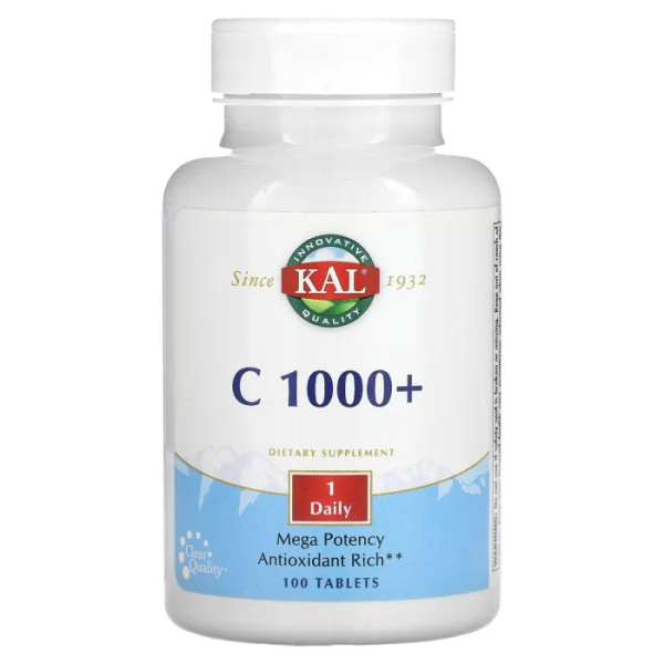 Вітамін C плюс, Vitamin C, KAL, 1000 мг, 100 таблеток