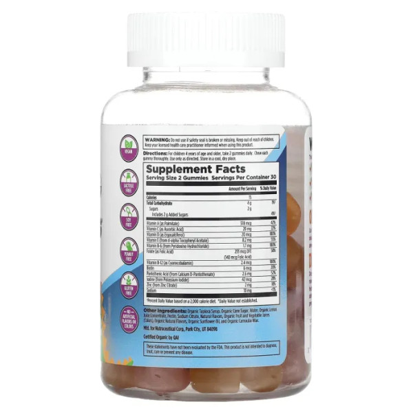 Мультивітаміни для дітей, Kids Multisaurus Gummies, KAL, лимон, апельсин та полуниця, 60 жувальних цукерок