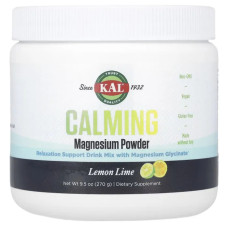 Магній заспокійливий порошок, смак лимон та лайм, KAL Calming Magnesium, 270 г