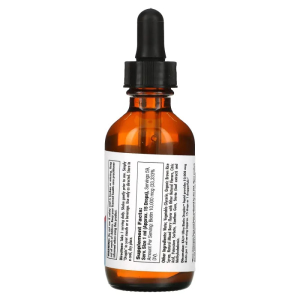 Биотин, Ultra Biotin, KAL, ягодный вкус, 10000 мкг, 59 мл