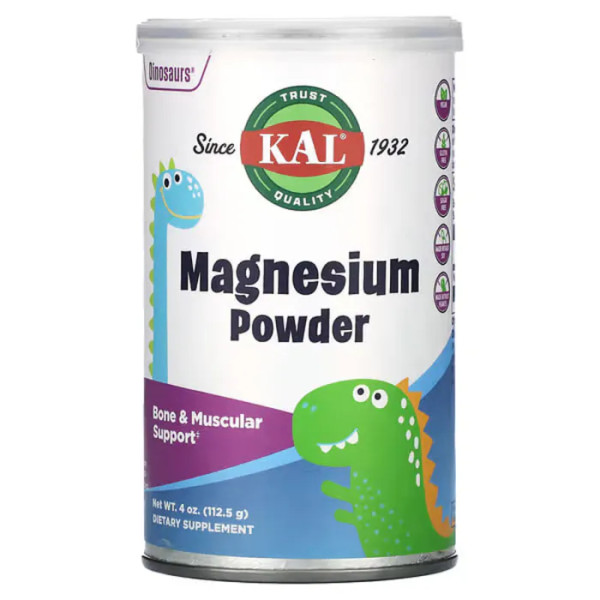 Магній порошок Динозаври, Magnesium Powder, KAL, Dinosaurs, для дітей, 112,5 г