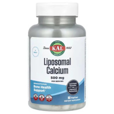 Кальцій 500 мг, ліпосомальний, KAL Liposomal Calcium, 90 вегетаріанських капсул (166,6 мг на капсулу)