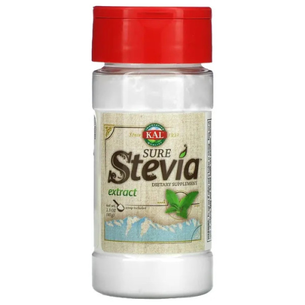 Екстракт стевії, Stevia, KAL, натуральний, 40 г