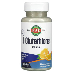 Глутатіон 25 мг, смак апельсин, KAL L-Glutathione, 90 таблеток