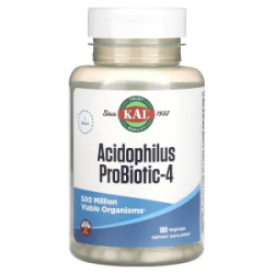 Пробіотик Acidophilus Probiotic-4 KAL, 100 рослинних капсул