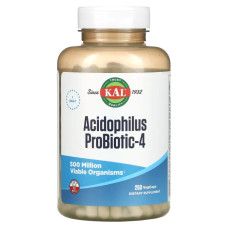 Ацидофільний пробіотик-4, KAL Acidophilus Probiotic-4, 250 капсул