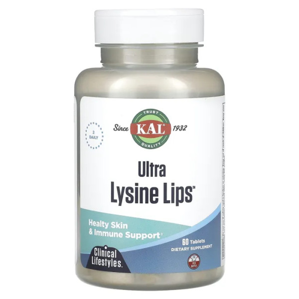 Лікування герпесу (лізин), Ultra Lysine Lips, KAL, 60 таблеток