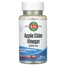 Яблучний оцет 1000 мг, Apple Cider Vinegar KAL, 120 таблеток, 500 мг у 1 таблетці