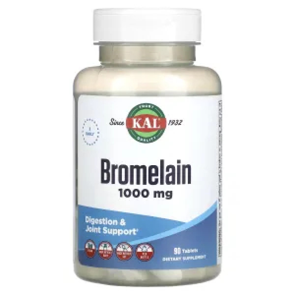 Бромелайн, Bromelain, KAL, 500 мг, 90 таблеток