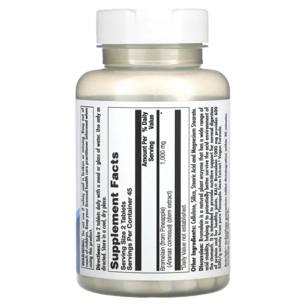 Бромелайн, Bromelain, KAL, 500 мг, 90 таблеток