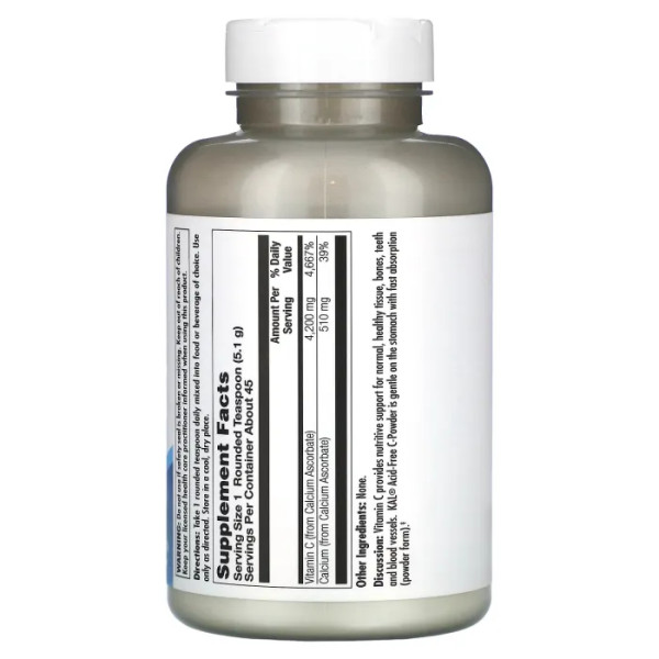 Вітамін С, Vitamin C, KAL, некислотний, порошок, 4200 мг, 227 г