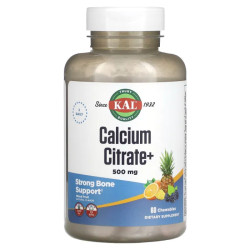 Цитрат кальция жевательные конфеты фруктовый вкус, KAL Calcium Citrate, 60 шт