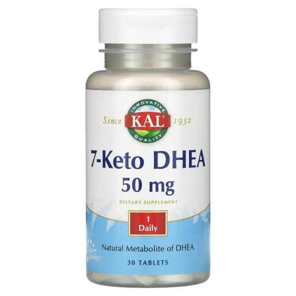 7-кето-ДГЕА, 7-Keto DHEA, KAL, 50 мг, 30 таблеток