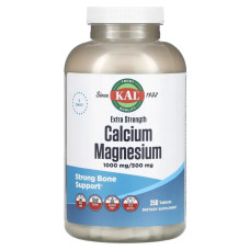 Кальцій та магній, екстра сила, KAL Calcium Magnesium, 250 таблеток