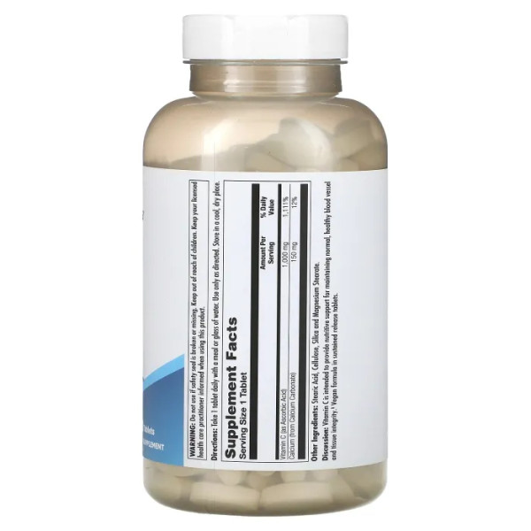 Вітамін C, Vitamin C, KAL, буферизований, 1000 мг, 250 таблеток пролонгованого вивільнення