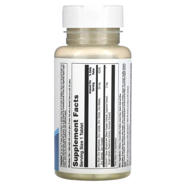 Цинк, Zinc, KAL, 50 мг, 60 таблеток