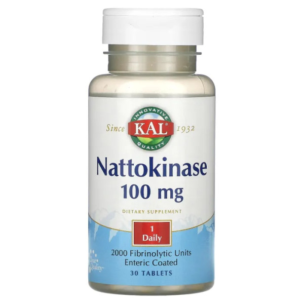 Наттокіназа, Nattokinase, KAL, 100 мг, 30 таблеток