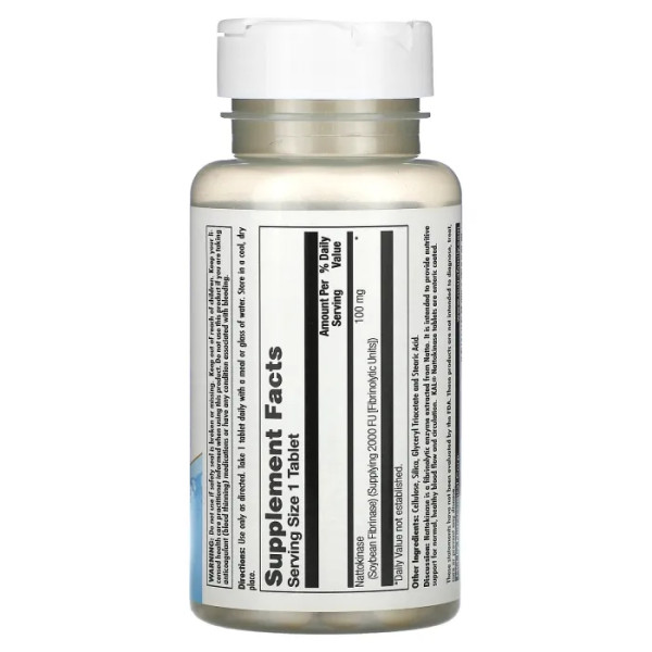 Наттокіназа, Nattokinase, KAL, 100 мг, 30 таблеток