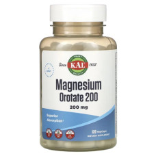 Оротат магнію 200 мг, KAL Magnesium Orotate 200, 120 вегетаріанських капсул (50 мг на капсулу)