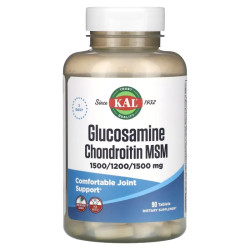 Глюкозамин хондроитин МСМ, KAL Glucosamine Chondroitin MSM, 90 таблеток