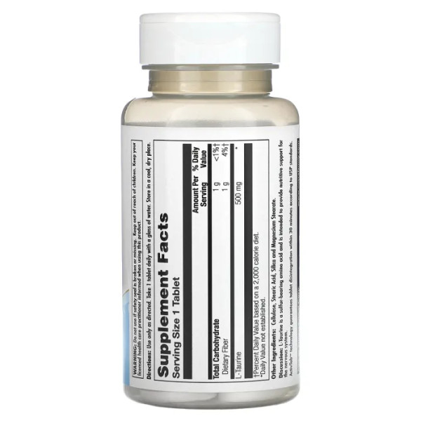 L-таурин, L-Taurine, KAL, 500 мг, 60 таблеток