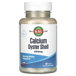Кальций 600 мг из раковин устриц, KAL Calcium Oyster Shell, 100 таблеток