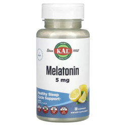 Мелатонин 5 мг, пастилки, вкус лимон, KAL Melatonin, 30 пастилок