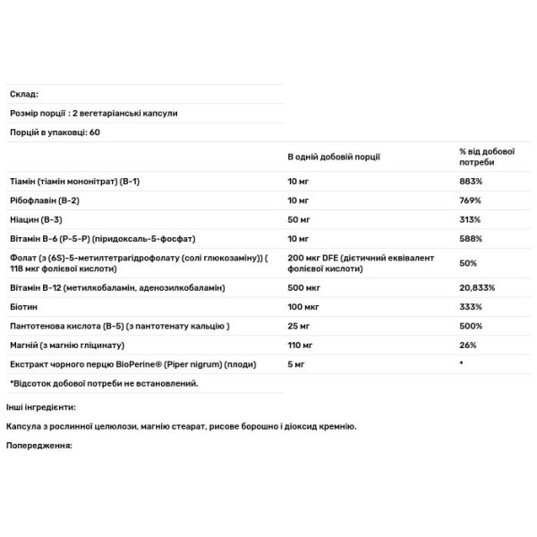 Магній гліцинат проти стресу, Stress B Mag Glycinate, KAL, 60 капсул
