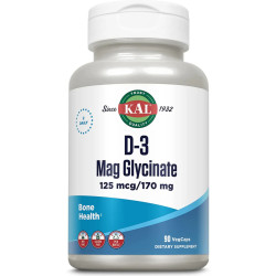 Вітамін D3 125 мкг та магній гліцинат 170 мг, KAL D-3 Mag Glycinate, 90 капсул