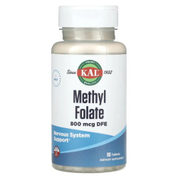 Метилфолат 800 мкг, KAL Methyl Folate, 90 таблеток