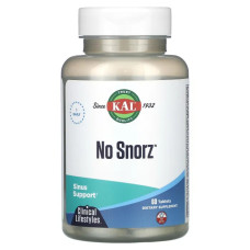 Підтримка синусів, KAL No Snorz, 60 таблеток
