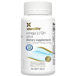 Омега-3 + CoQ10 + убіхінол, Omega 3/QH ULTRA Xtend-Life, підтримка здоров'я серця, 60 капсул