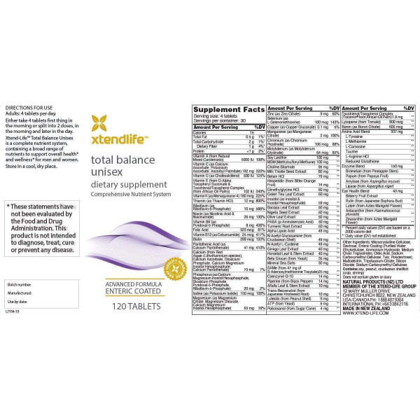 Антивікова формула унісекс, (Unisex Multivitamin), Xtend-Life, 120 таблеток