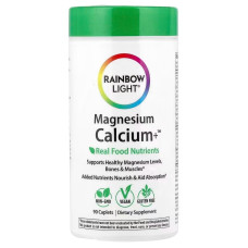 Кальций и магний, Rainbow Light Magnesium Calcium +, 2:1, 90 таблеток